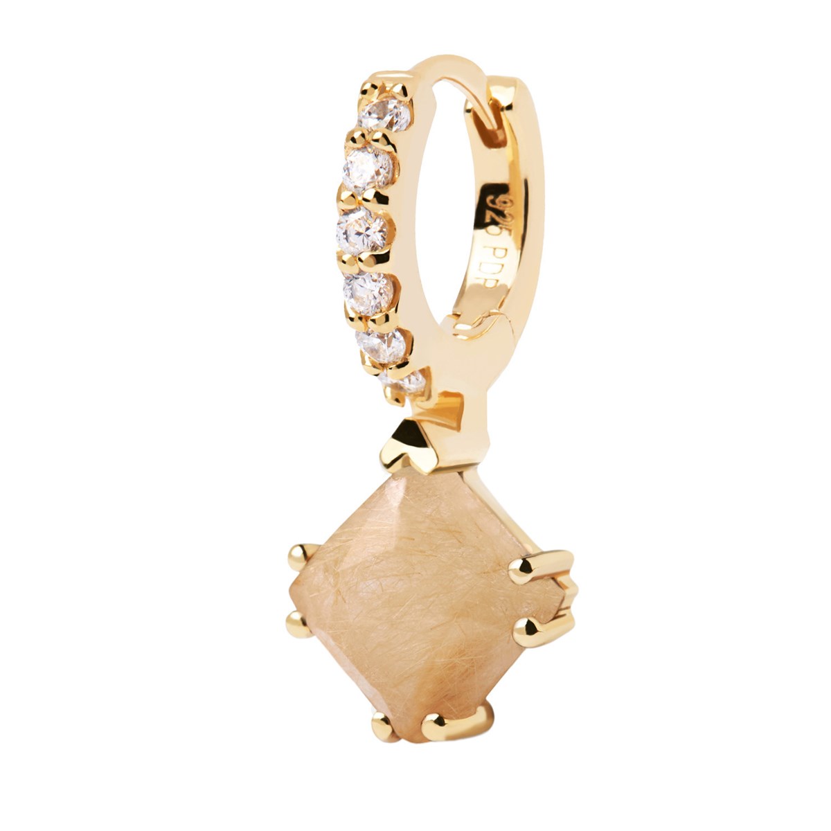 Boucle d'oreille individuelle PdPaola Fuji Quartz