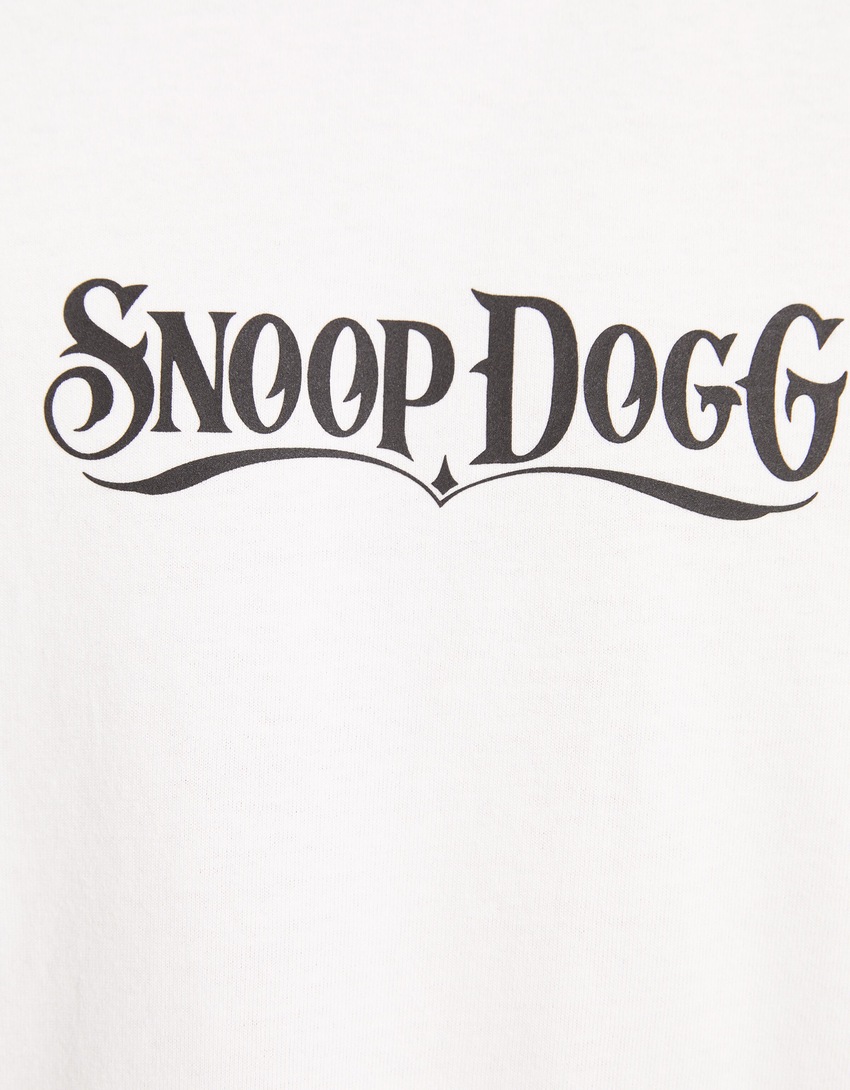 Camiseta de manga curta oversized com estampa do Snoop Dogg