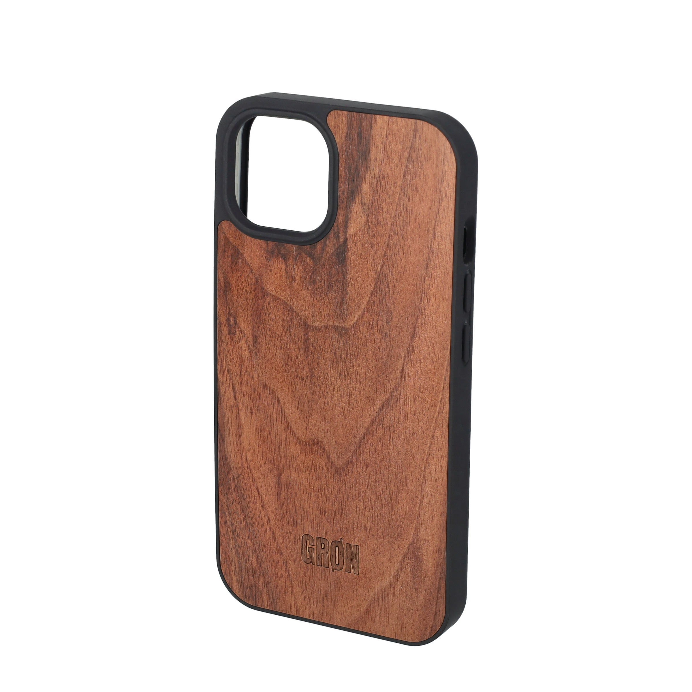 iPhone 14 Holz Handy Hülle MagSafe Bumper Case - Walnuss