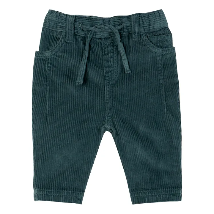 Emile et Ida Pantalon Velours Côtelés | Vert foncé