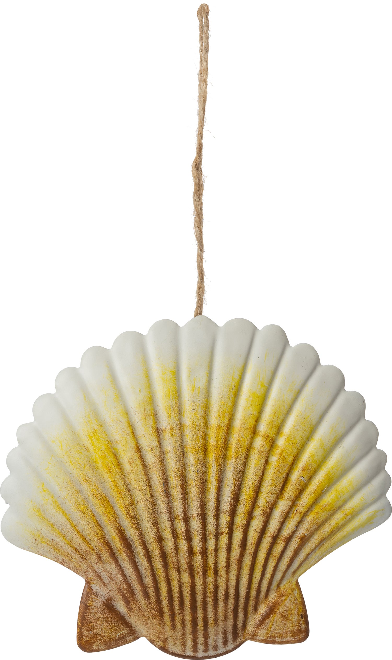 Intratuin tuinwanddecoratie schelp Sjors geel 12,5 x 0,5 x 11 cm