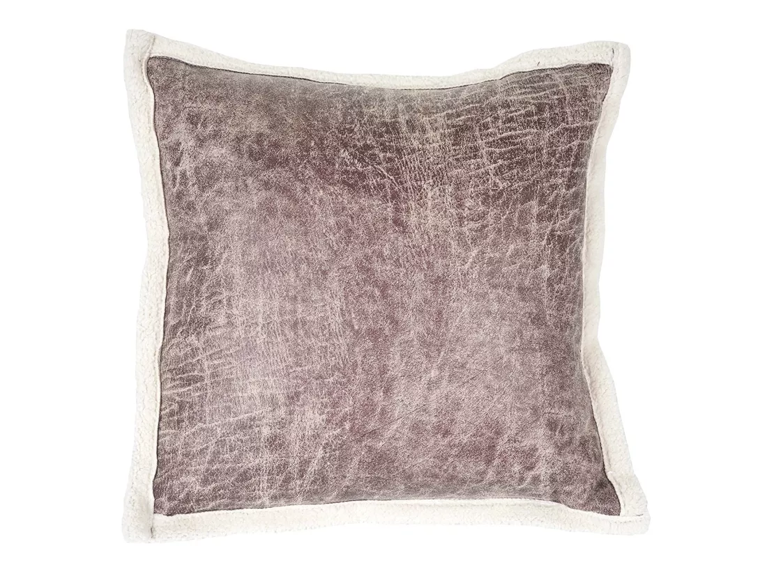Coussin marron effet suède marron 45 x 45 x 5 cm DECO04067