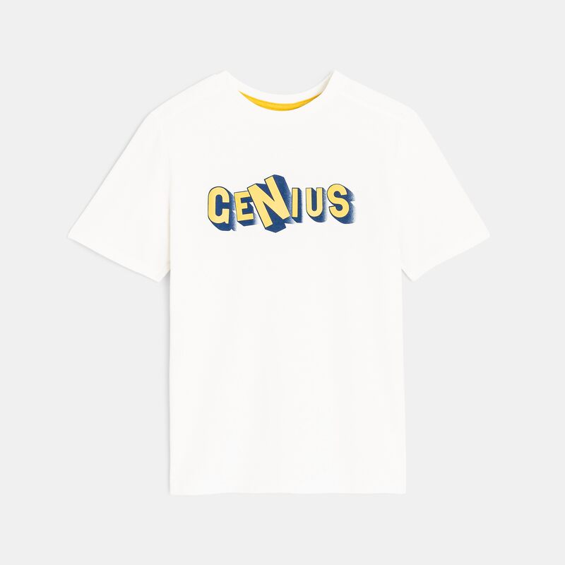 T-shirt à message blanc garçon