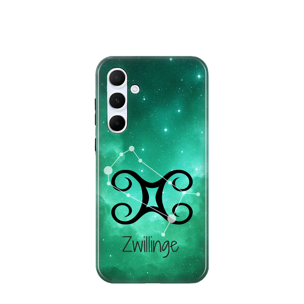 Samsung Galaxy A55 Hybrid (Kunststoff / Gummi) Hülle Zwillinge 2 - Grün