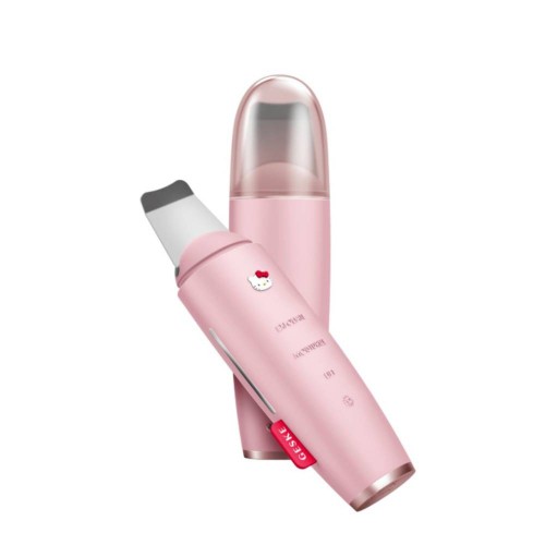 GESKE Hello Kitty MicroCurrent Esfoliador e Removedor de Pontos Negros 9 em 1 Rosa