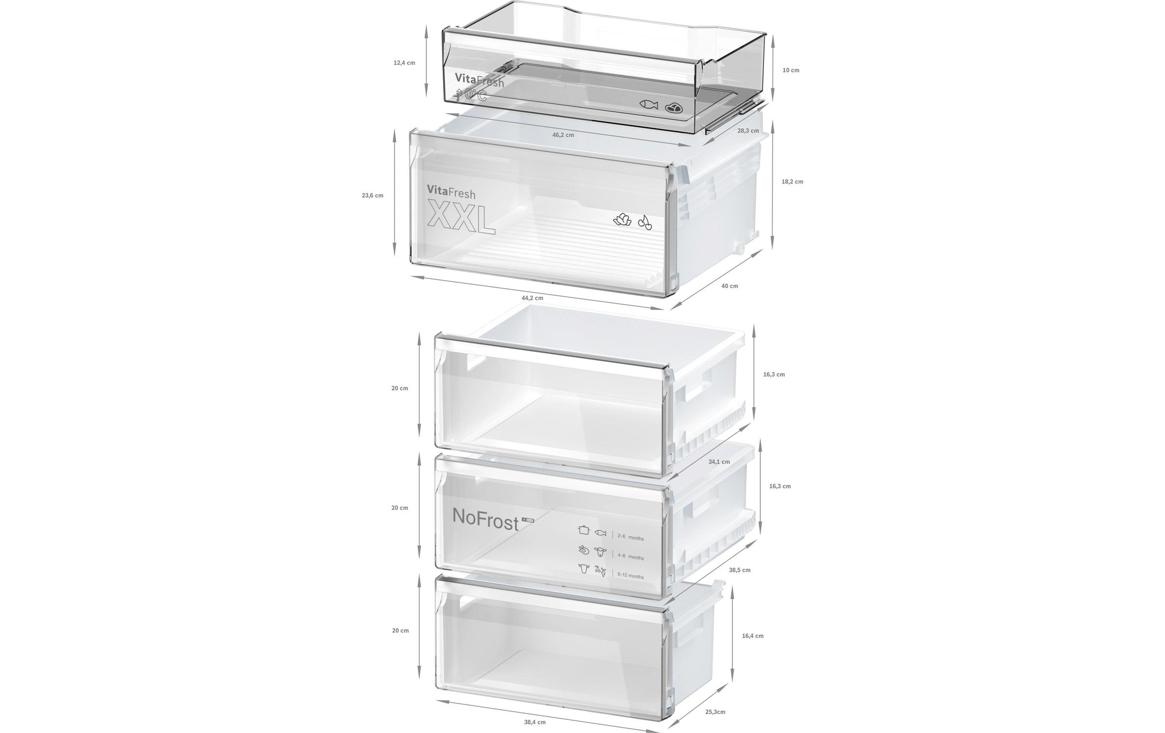 BOSCH Kühl-/Gefrierkombination »KGN39OCAF Rechts« 203 cm hoch 60 cm breit