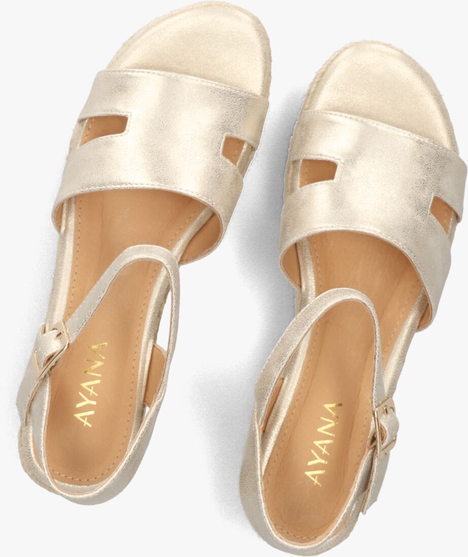 gouden ayana sandalen met hak 0047