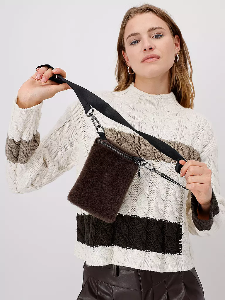 MONARI Tasche - Mini Bag in Felloptik braun