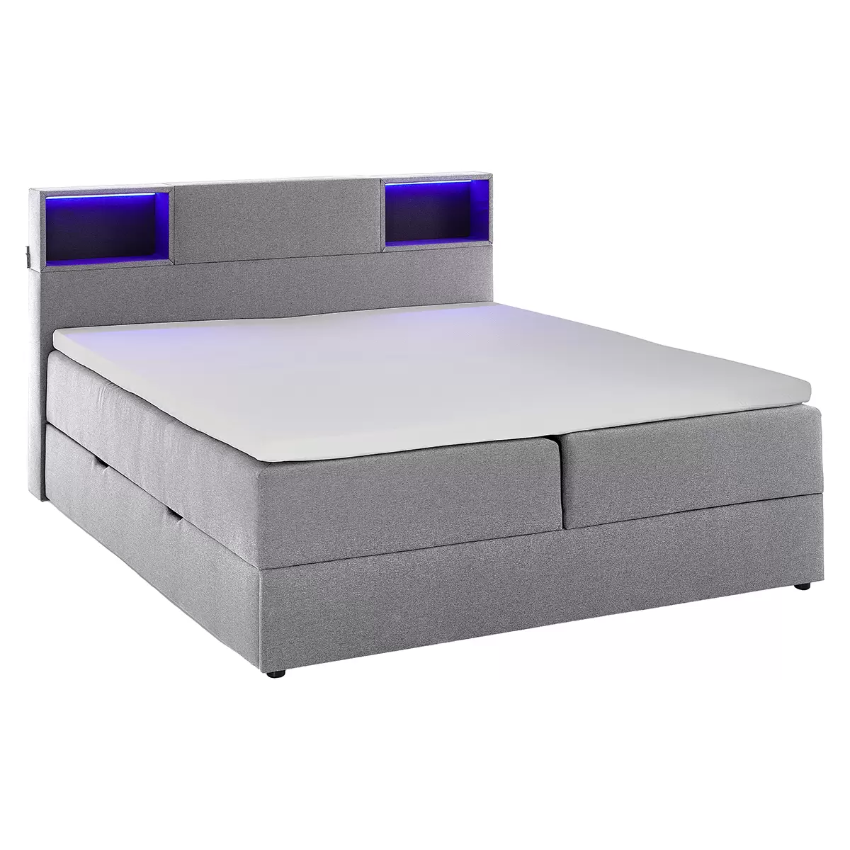 Boxspringbett Caja 160x200 Hellgrau