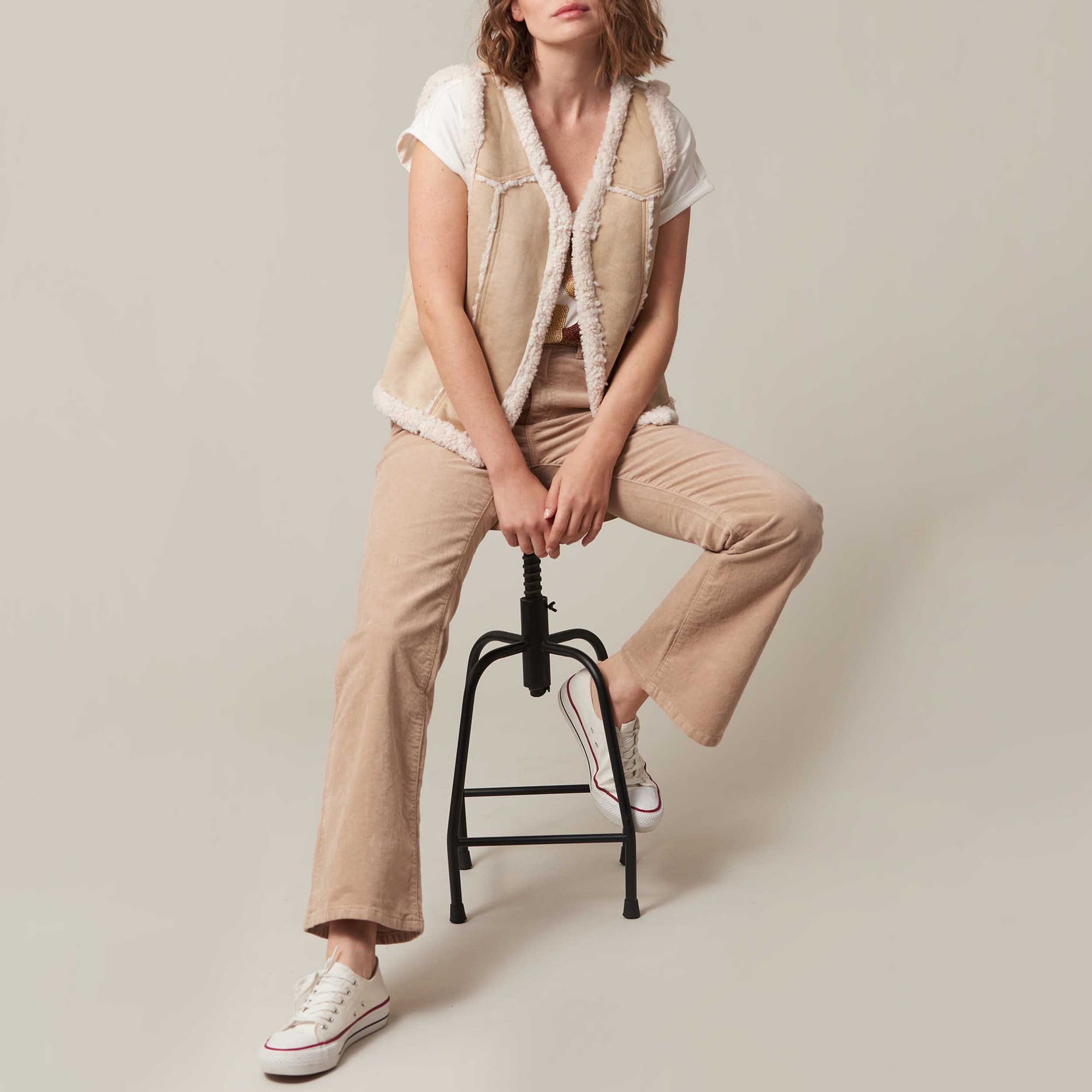Gilet Femme beige
