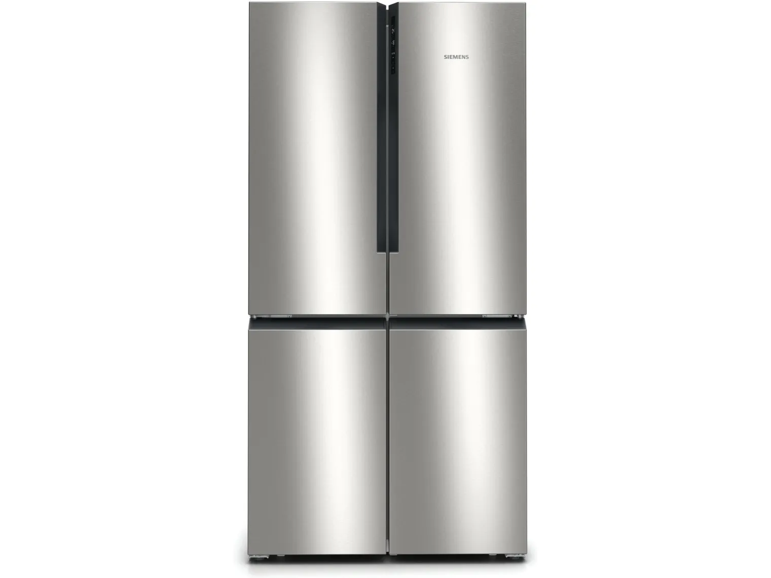 Siemens iQ300 KF96NVPEA - Køleskab/fryser - side-by-side - bredde: 91 cm - dybde: 73.1 cm - højde: 183 cm - 605 liter - Klasse E - rustfrit stål