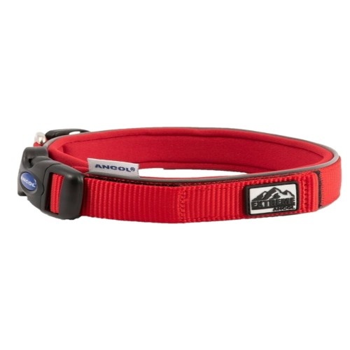 Coleira Ancol Extreme Vermelha com Absorção de Impacto para Cães