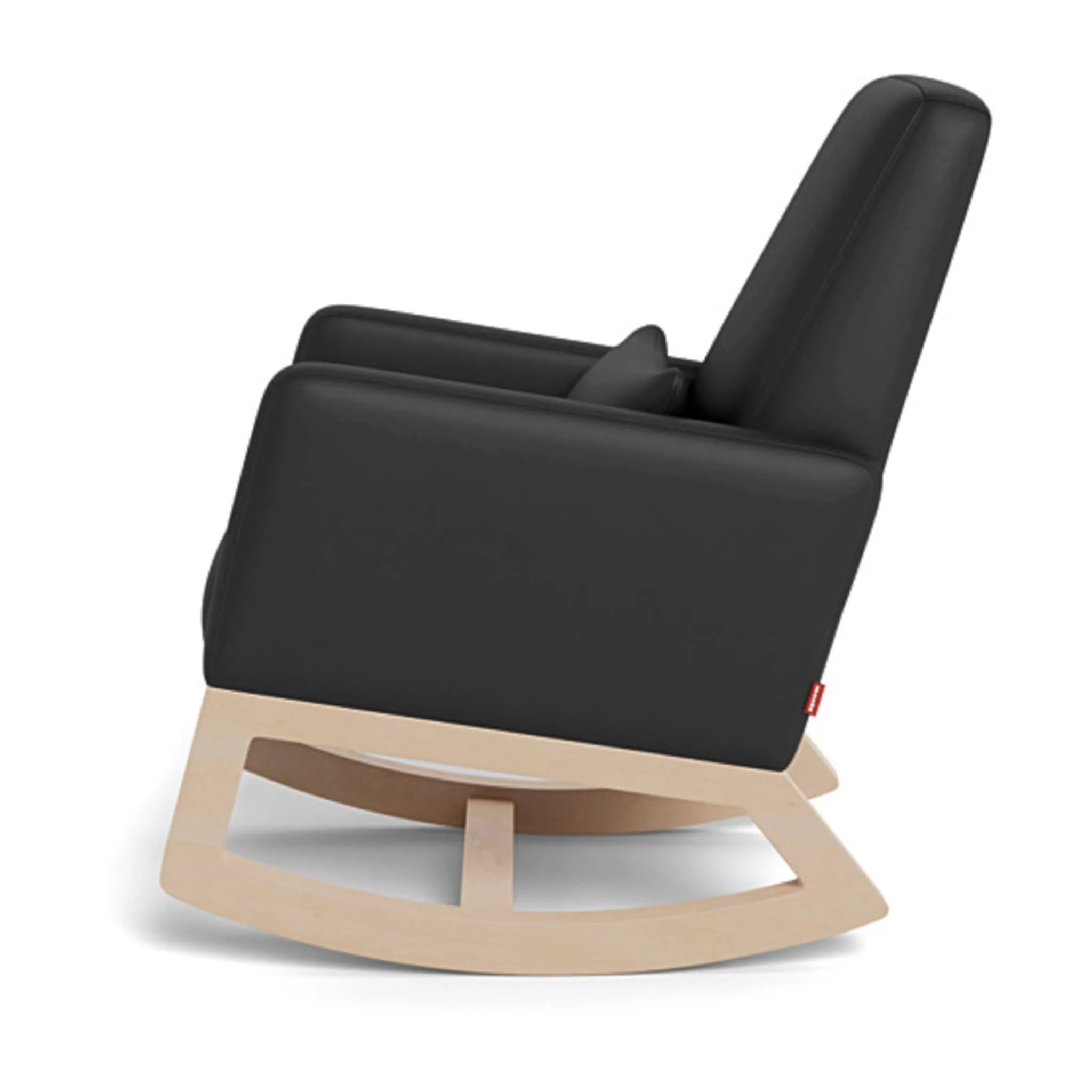 Monte Chaise Berçante Joya - Cuir Noir  Noyer