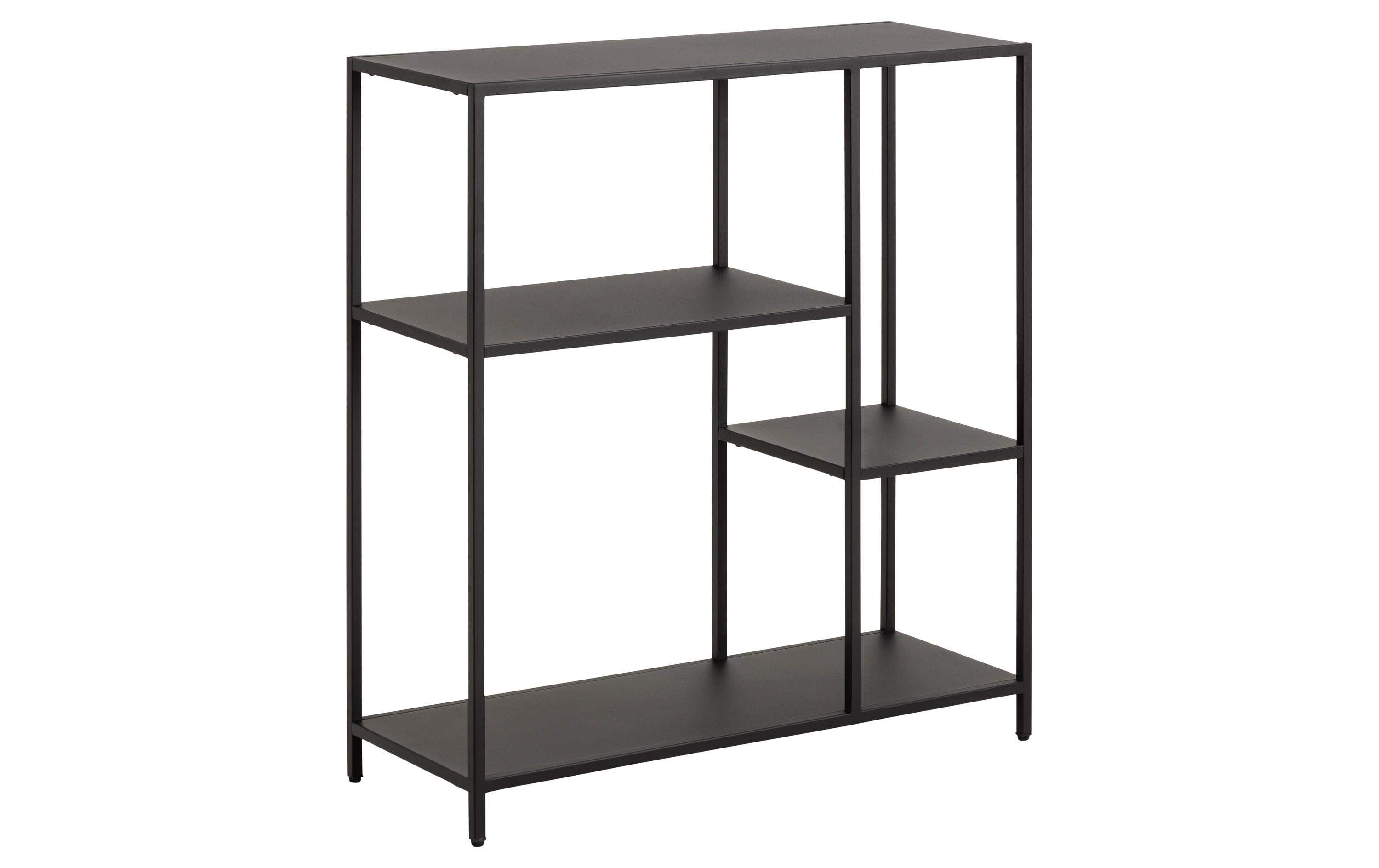Regal Newcastle 79.5 x 30 x 86 cm, Schwarz<br>Metallgestell