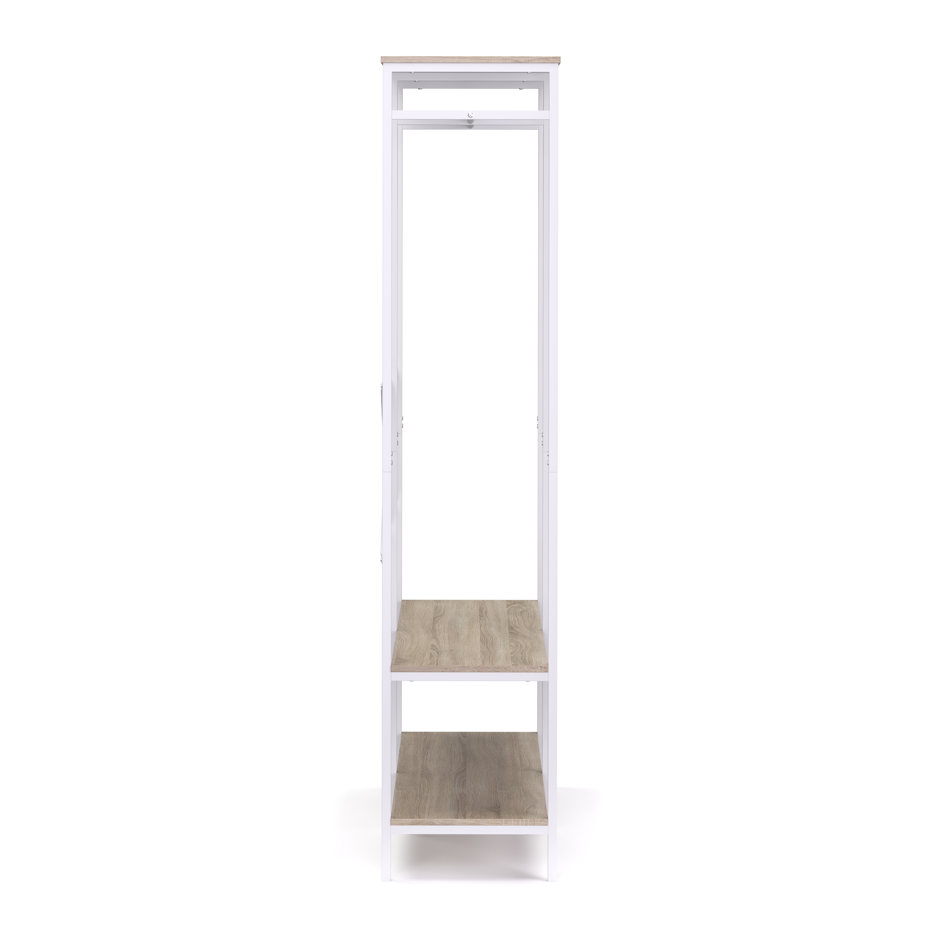 Garderobe Kleiderständer 94 x 180 cm weiss/braun