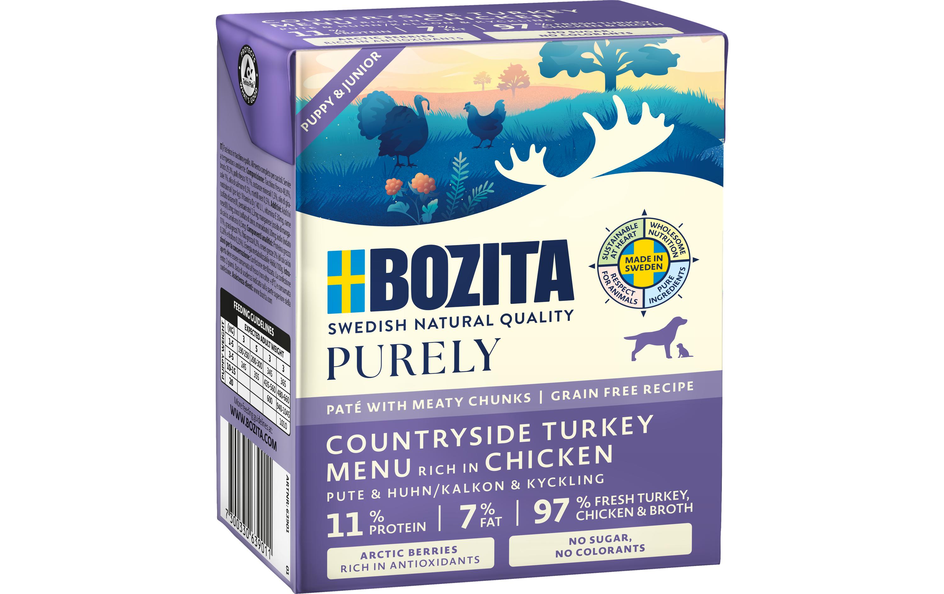 Nassfutter Purely Puppy and Junior Paté mit Pute 370gAlleinfuttermittel für junge Hunde