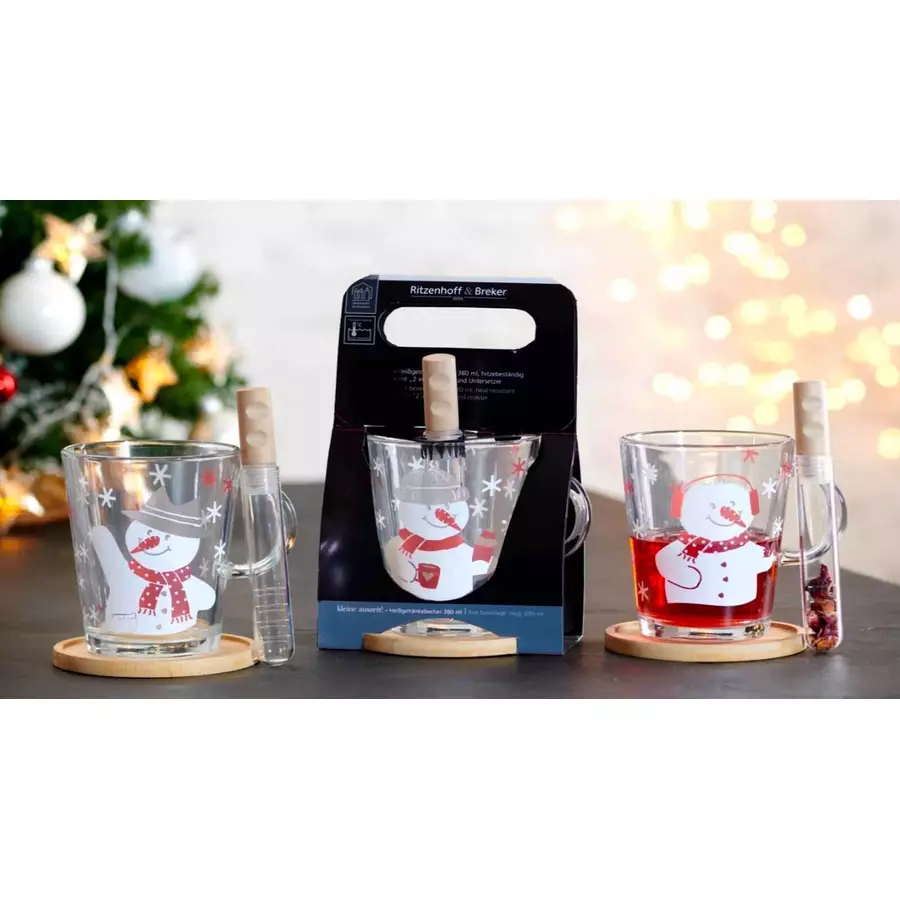 Ritzenhoff & Breker GmbH & Co. KG Teeglas + Untersetzer + Teesieb 380 ml 3er Set transparent