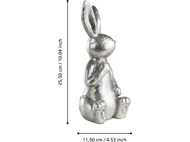 EGLO Hase Chilandy 25.5 cm, Silber Hasenfigur