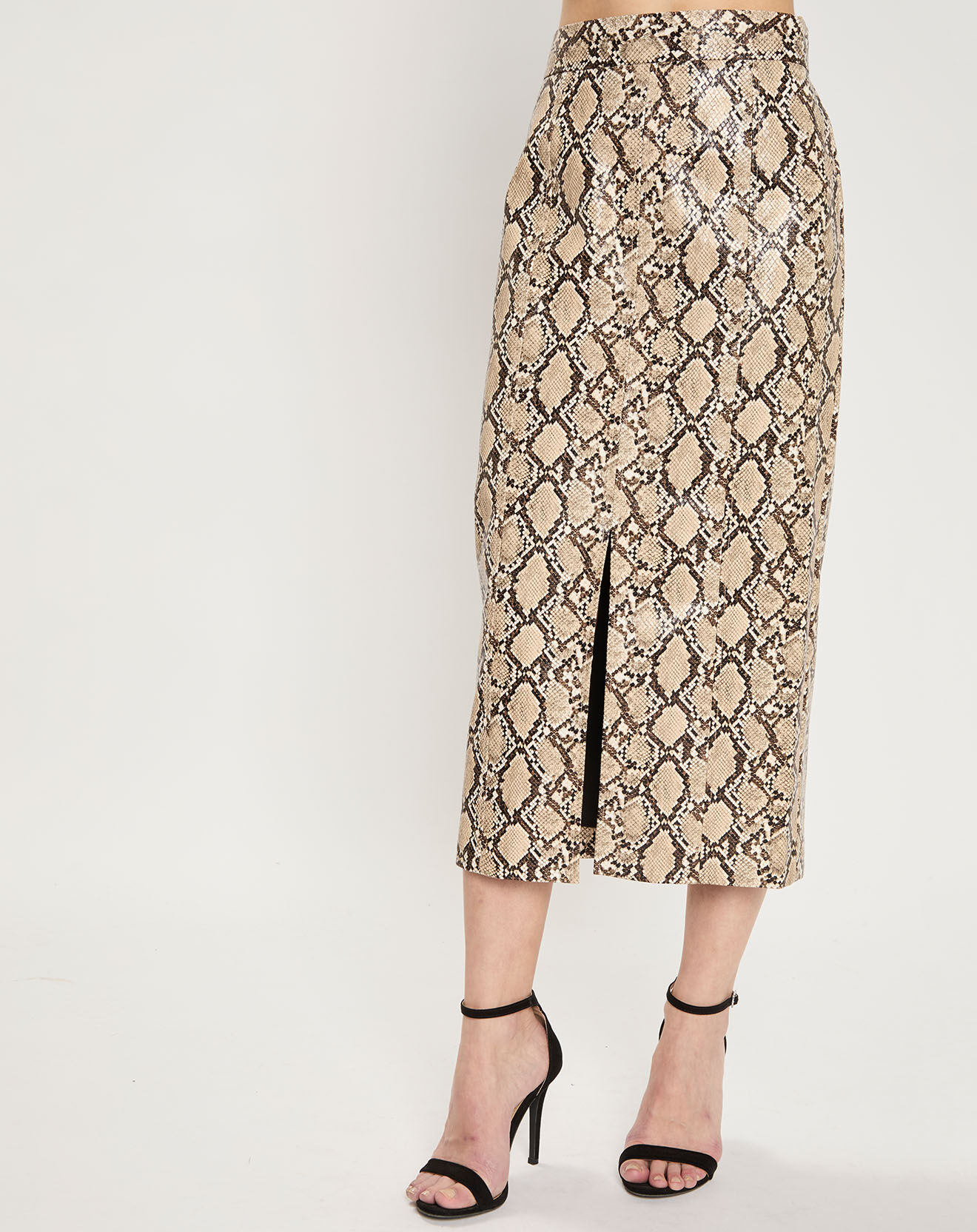 Zapa Jupe Josia imprimée python beige
