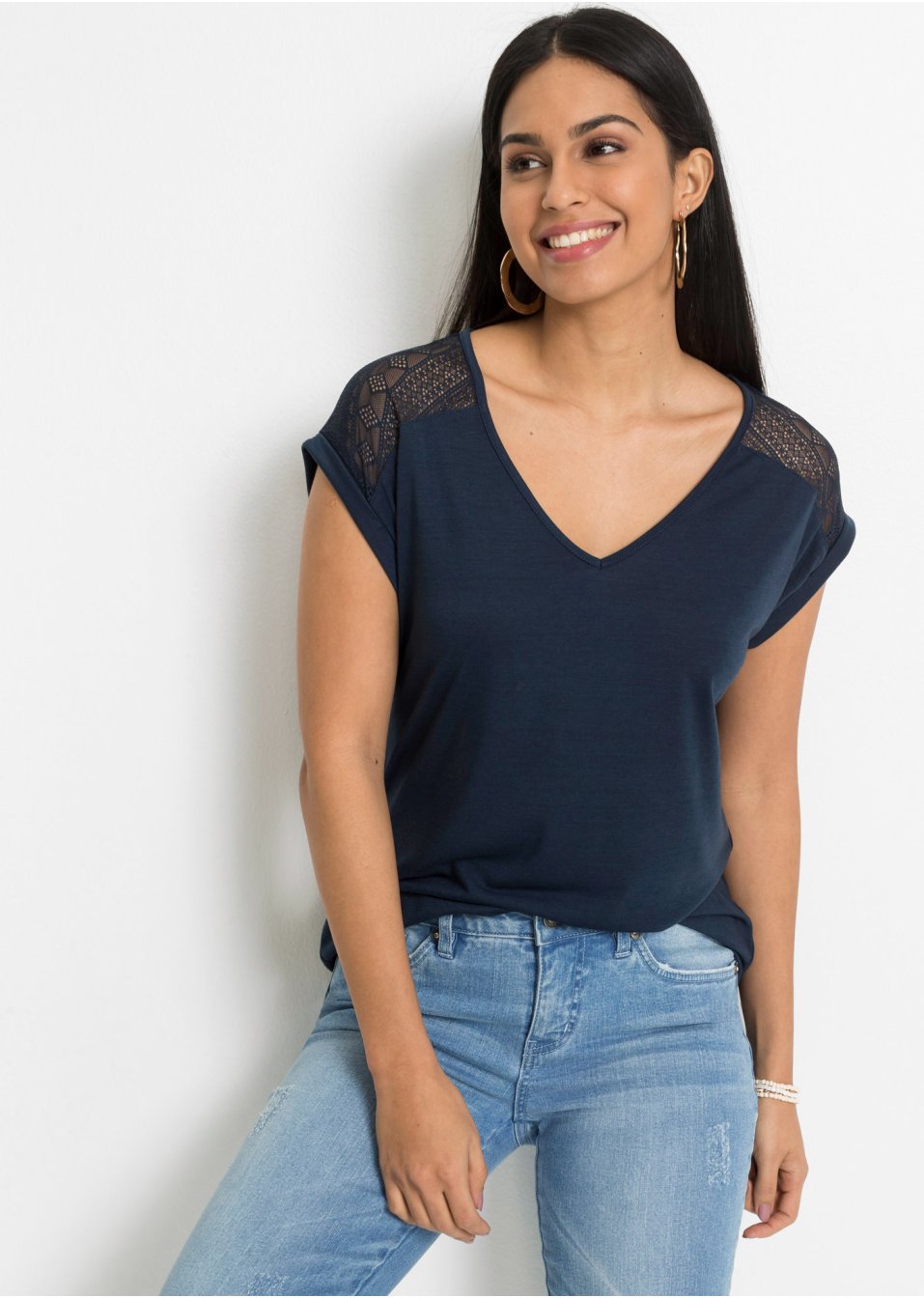 T-shirt à dentelle