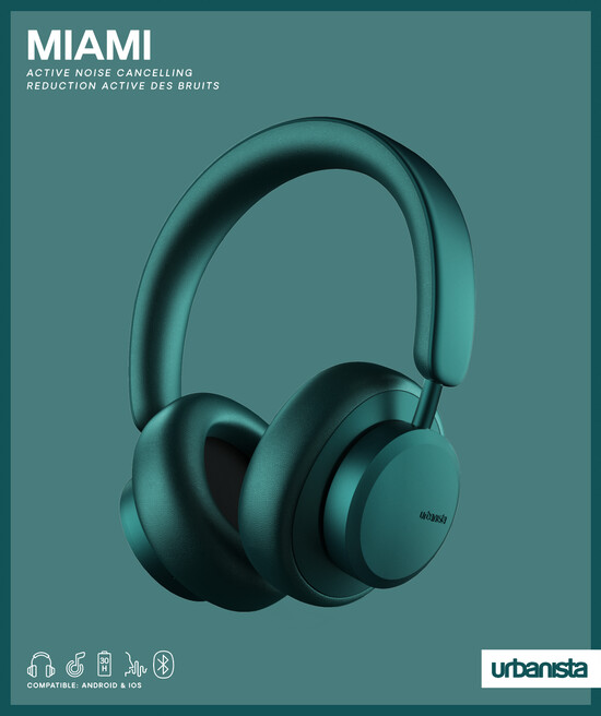 Urbanista - Miami Anc Headset - Teal Green