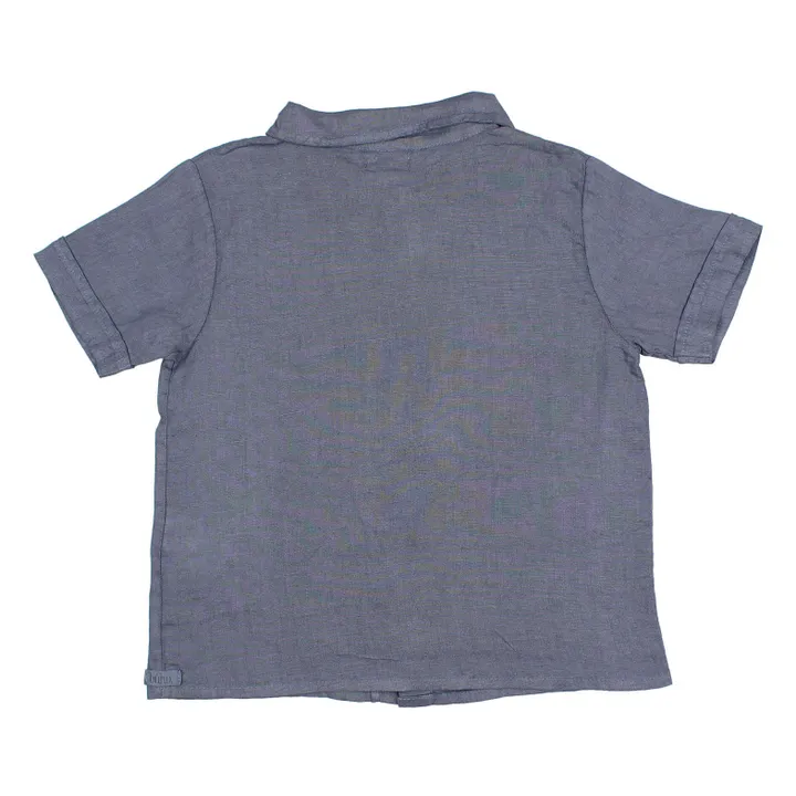 Búho Chemise Unie Lin | Bleu marine