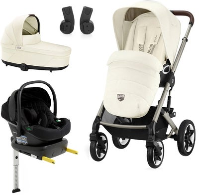 Cybex TALOS S Lux Duovogn inkl. Beemoo Route Babybilstol & Base, Seashell Beige/Black Stone