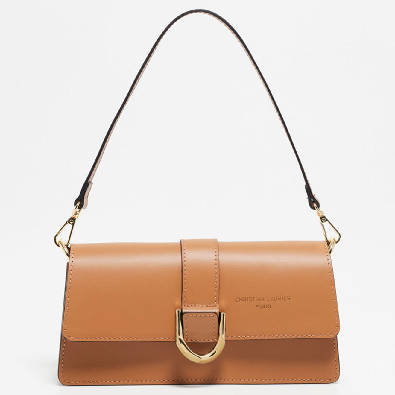 Christian Laurier Sac porté épaule en Cuir Hazel camel - 24.5x12.5x5 cm