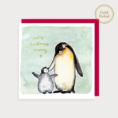 Merry Christmas Mummy Penguins Card