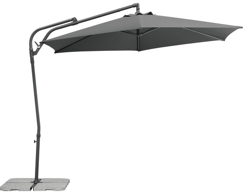 Schneider Genoa parasol Ø 300 cm H 255 cm antraciet