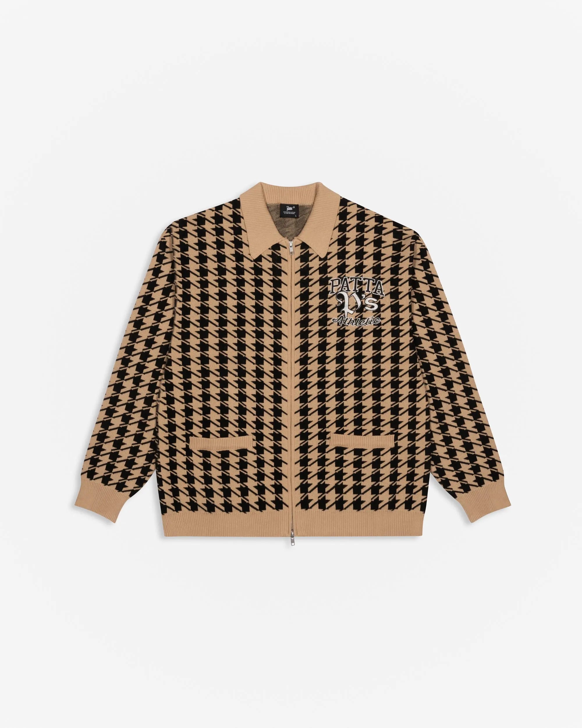 Patta Houndstooth Cardigan (Irish Cream)