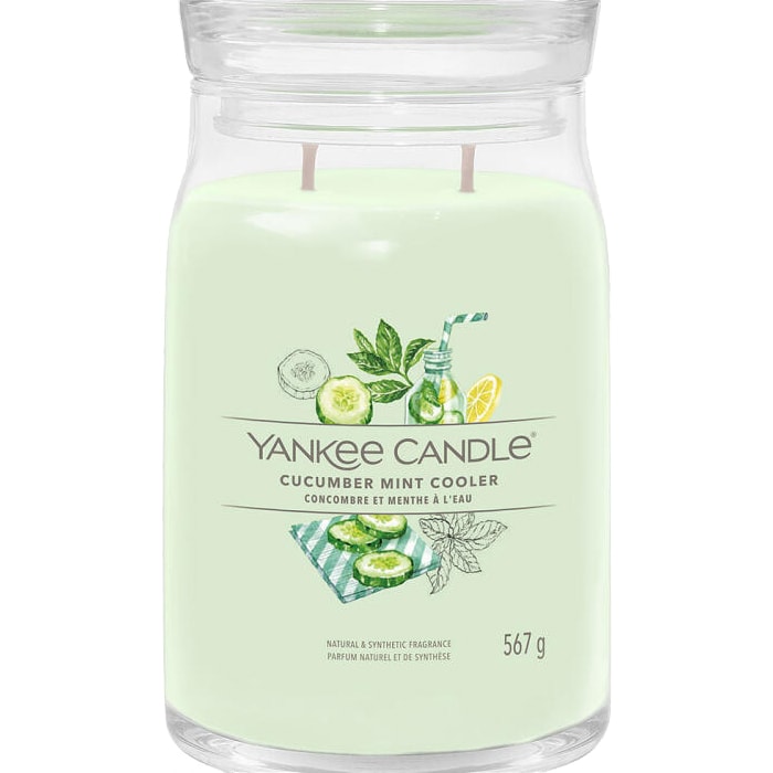 Bougie jarre - Concombre & menthe à l'eau - Grand modèle - 567 g