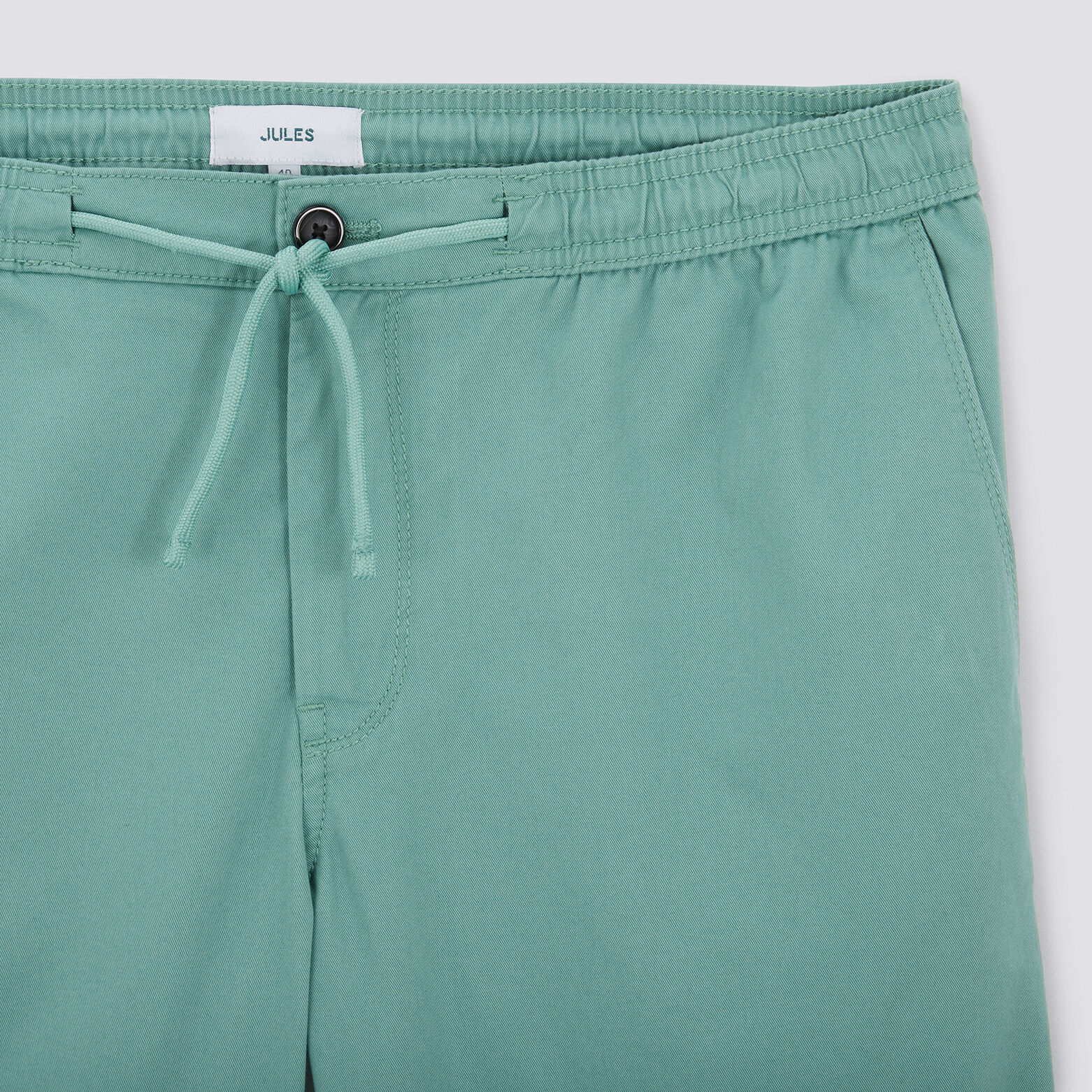 Bermuda chino taille élastiquée Vert