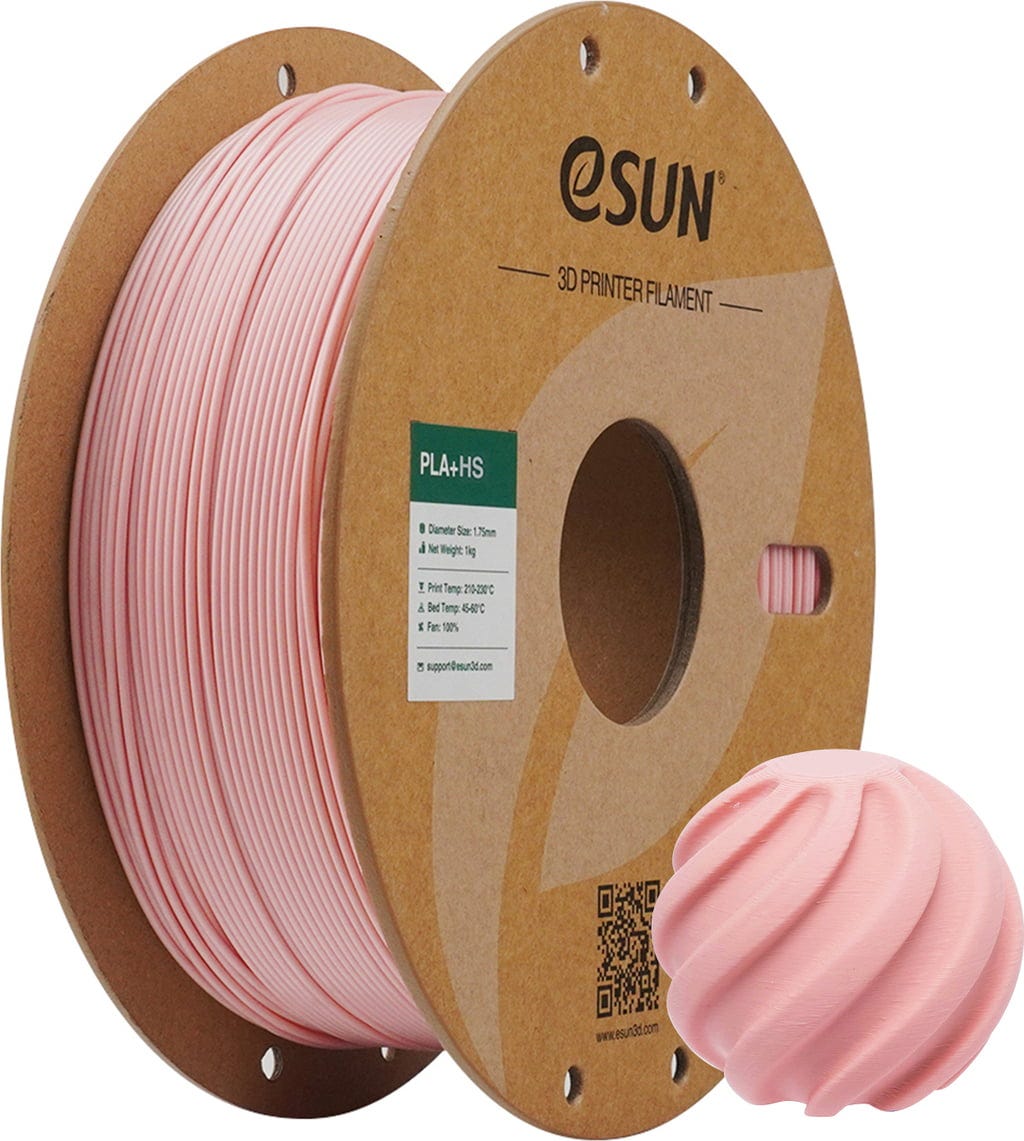 eSUN  PLA+HS Peach Pink, 1,75 mm / 1000 g    PLA Filament für den Hochgeschwindigkeitsdruck in Peach Pink
