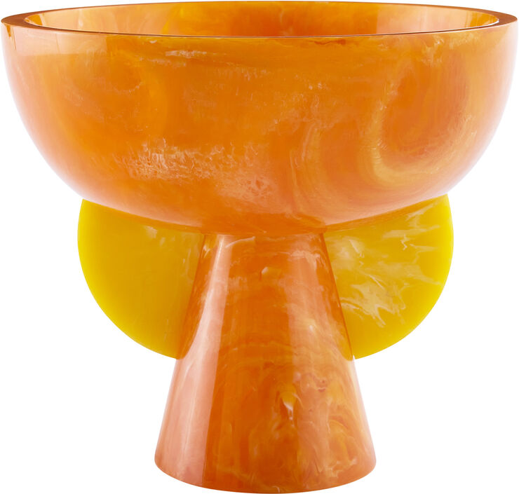 Jonathan Adler mustique pedestal bowl Orange/yellow