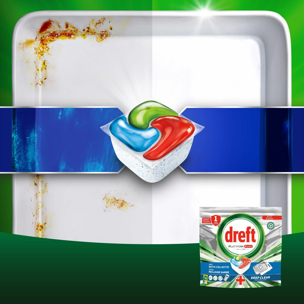 Dreft Vaatwastabletten Platinum Plus All In One Deep Clean Fresh40 stuks