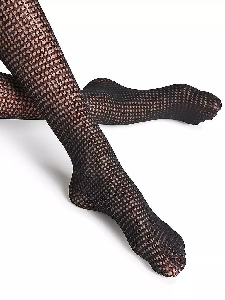 FALKE Strumpfhose HOUNDSTOOTH 15 den black schwarz