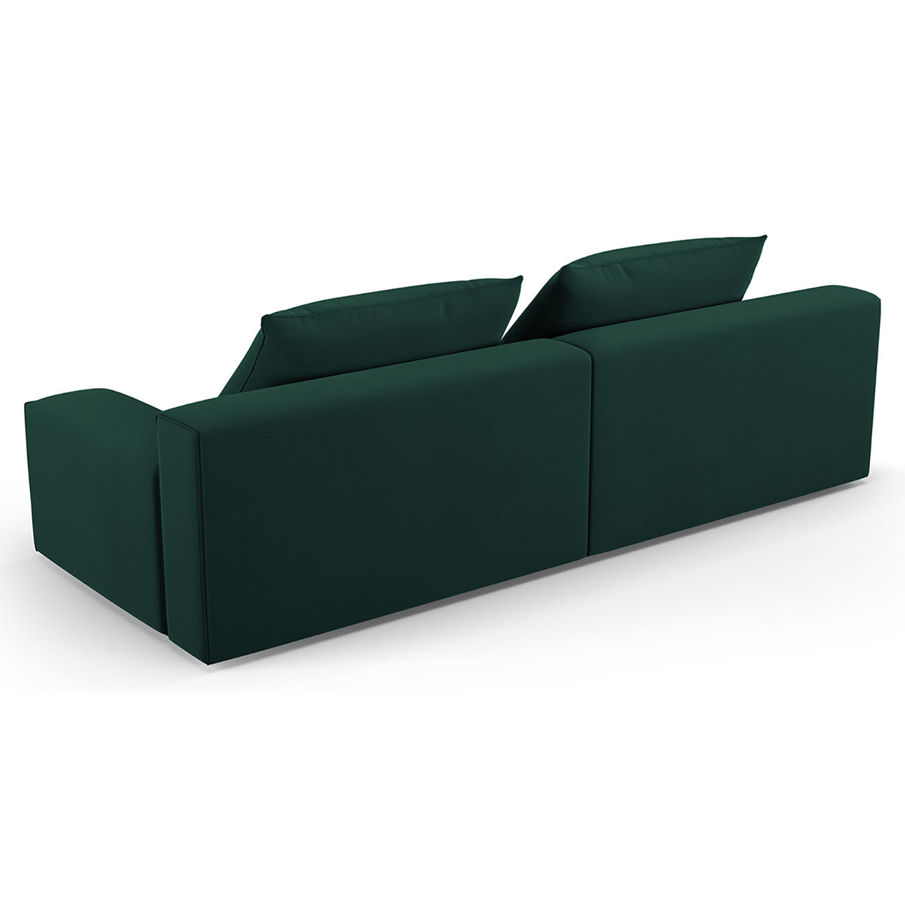 Mazzini Sofas Canapé Velours Ivy 4 Places vert foncé - 250x105x89 cm