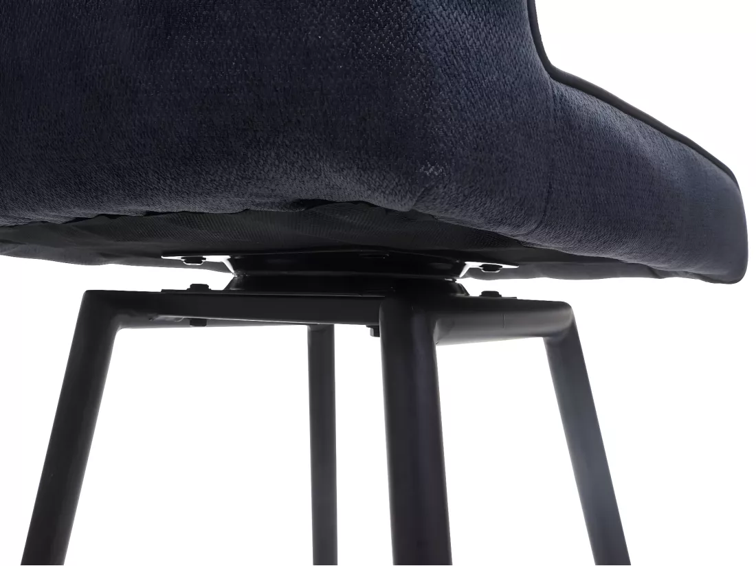 Tabouret de bar MCW-H72 pivotant, gris foncé