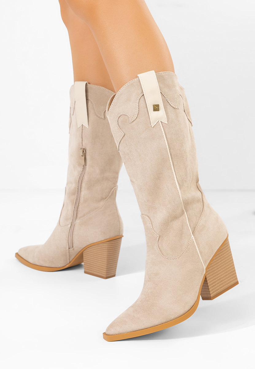 Bottes femme beige Favira