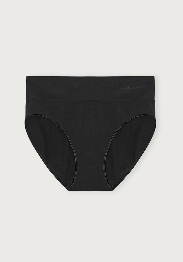 Organic Basics 5er-pack Hi-Leg Briefs Smooth Black
