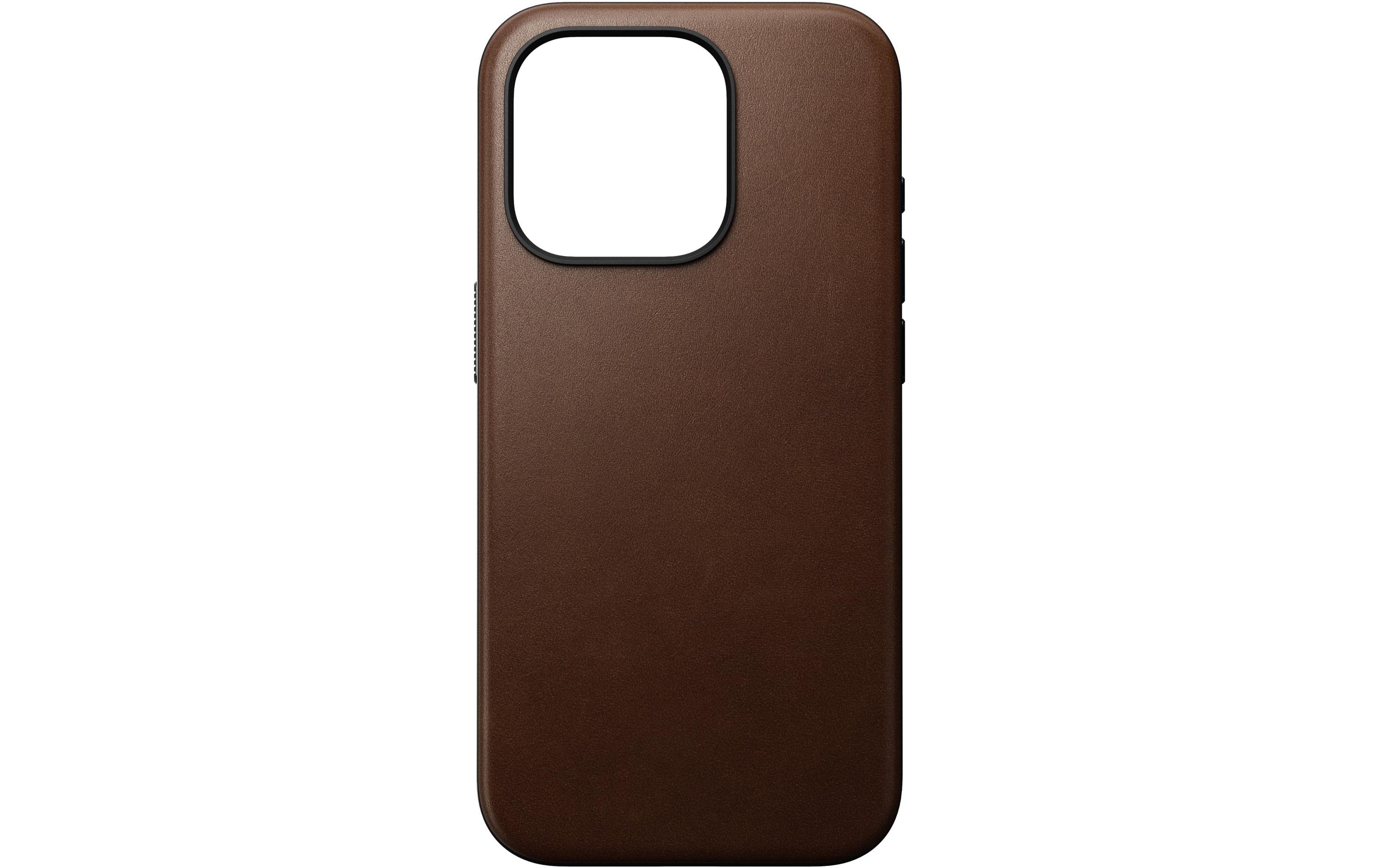 Back Cover Modern Leather iPhone 15 Pro BraunModerne Schutzhülle aus Leder für das Apple iPhone 15 Pro