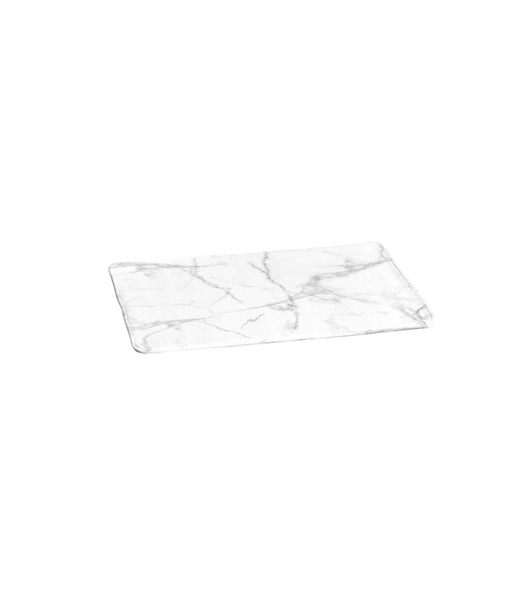 Tapis de Bain Microfibre Effet Marbre 45x75cm Blanc