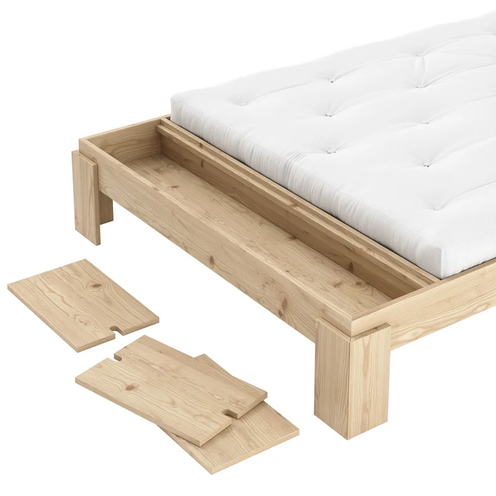 Karup Design - Layers Bett mit Bank 180 x 200 cm, Kiefer natur
