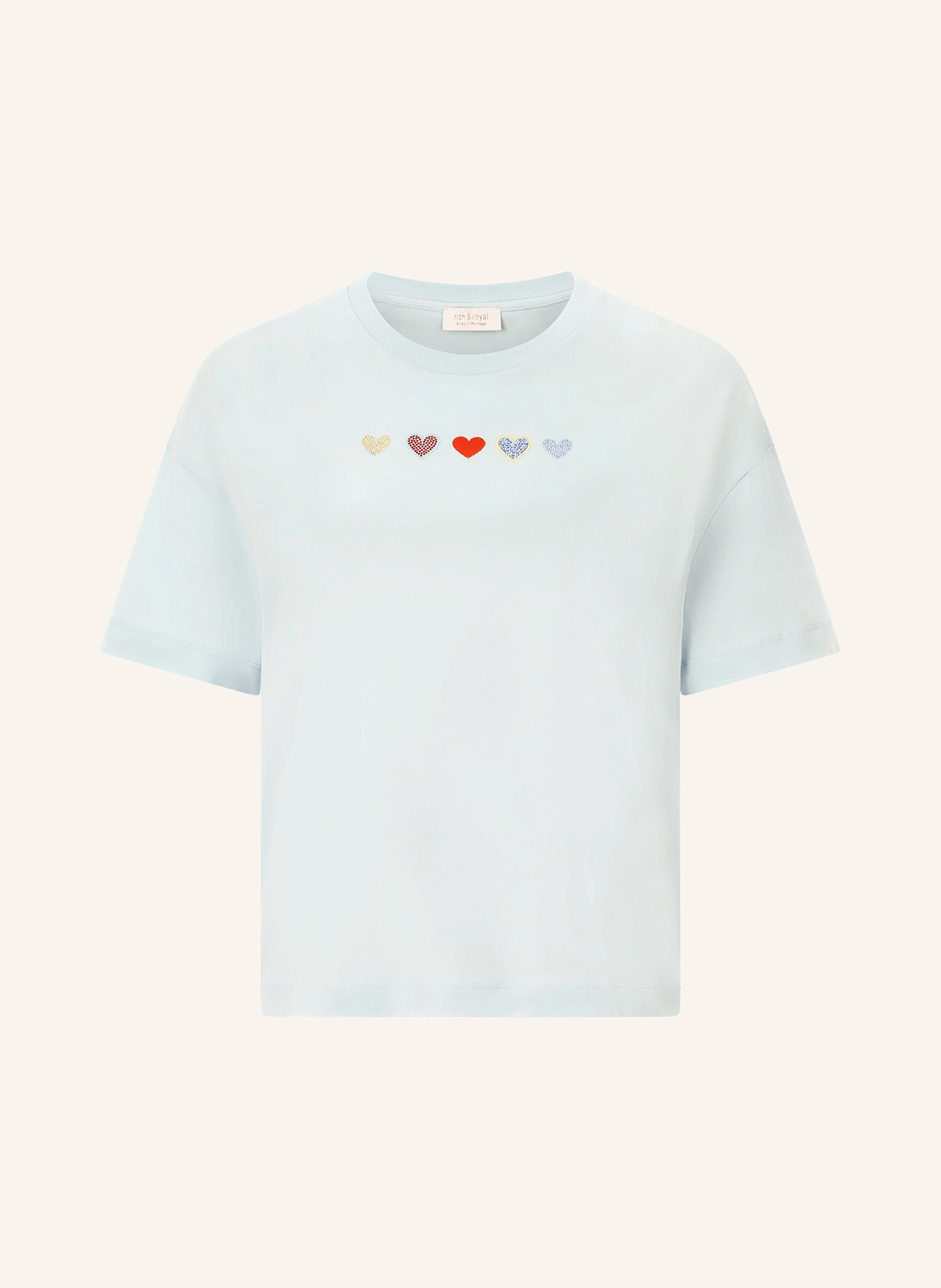 Rich & Royal T-Shirt mit Schmucksteinen