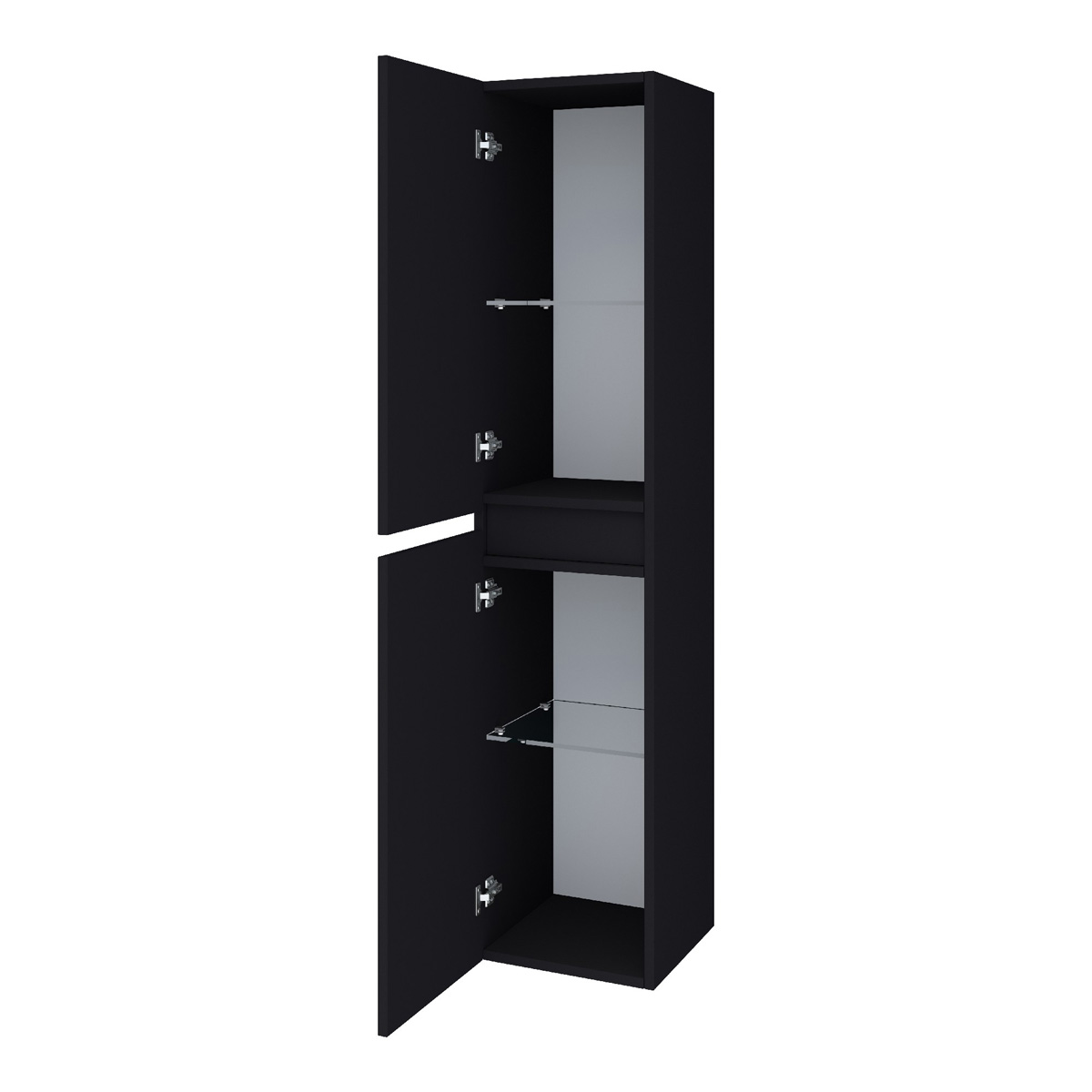 Brauer Joy hoge kast 160cm zwart mat