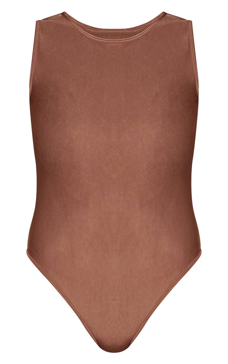 Marron Body En Polyamide Espresso À Encolure Dos Nageur