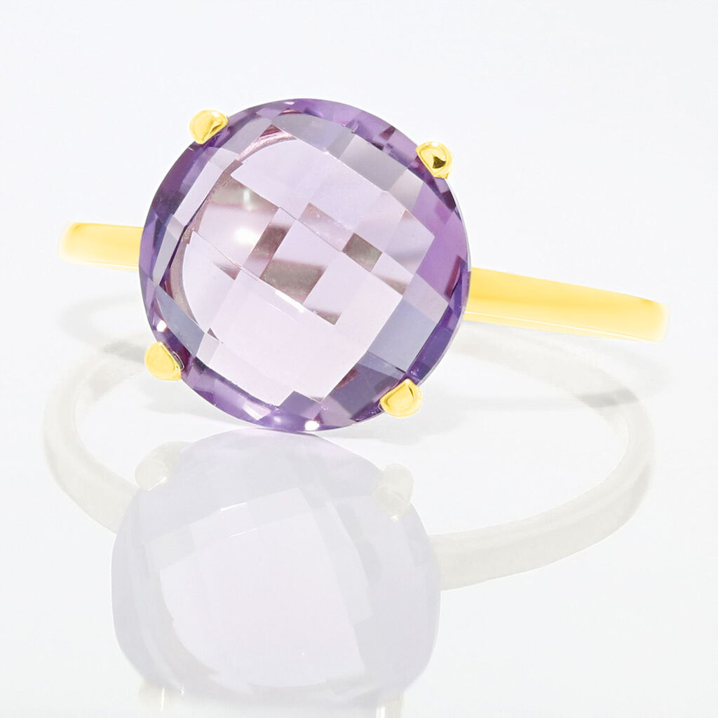 Bague Solitaire Armantia Or Jaune Amethyste