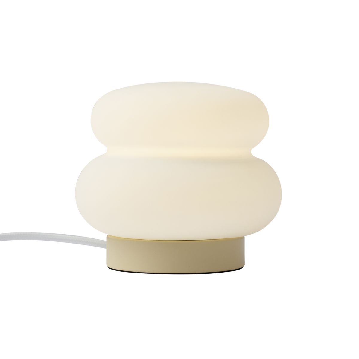 Japandi tafellamp beige met opaal glas 15cm - Kumo