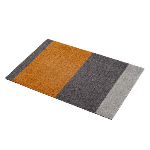 Tica Copenhagen Stripe Horisontal Gulvtæppe, Lys Grå/Grå/Dijon, 40x60 cm